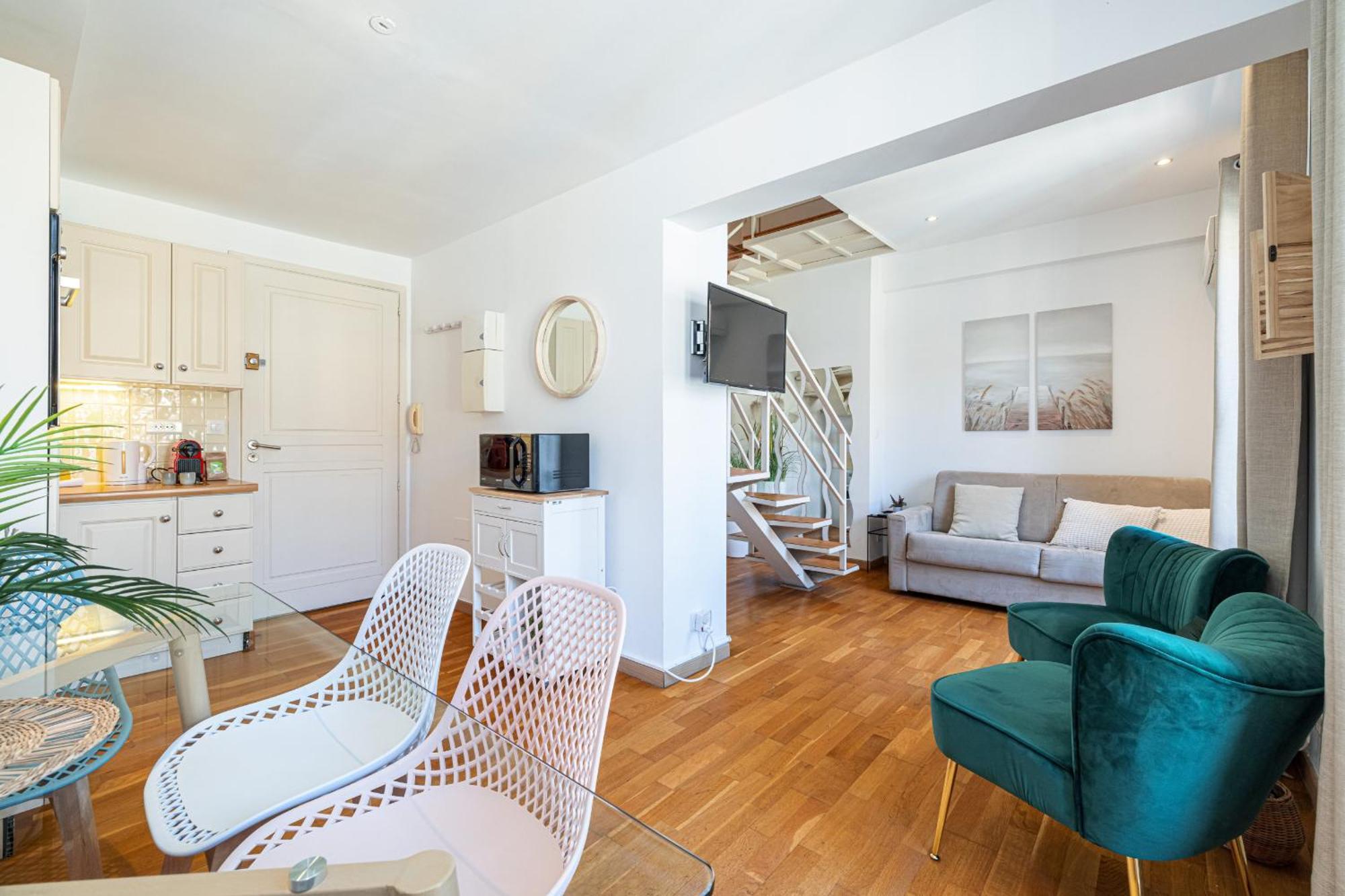 Ferienwohnung Massena Street - 1 Bdr Duplex With Ac & Parking Nizza Exterior foto